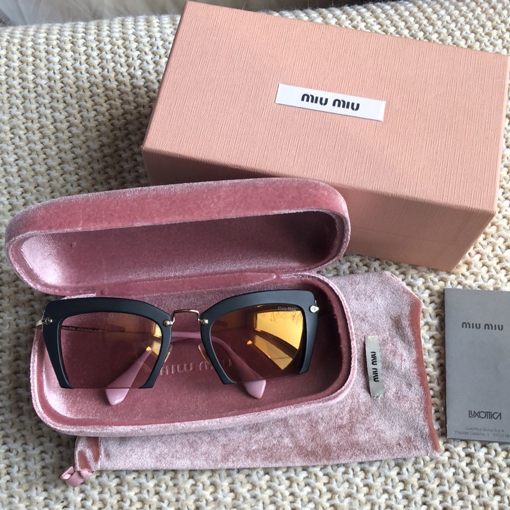 New Miu Miu - Cat Eye Plastic Frame Sunglasses - image 1
